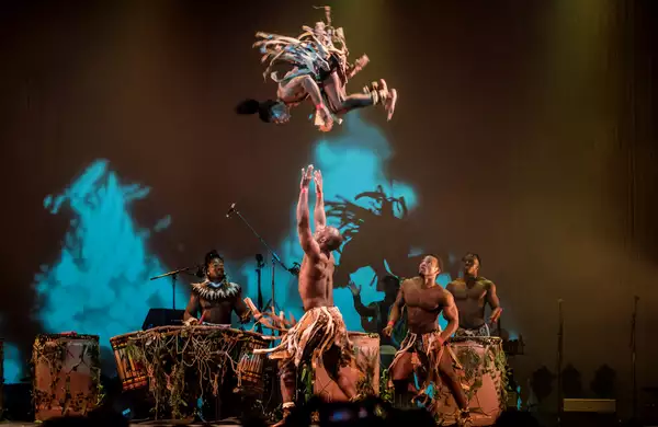 Photo of a group of circus performers